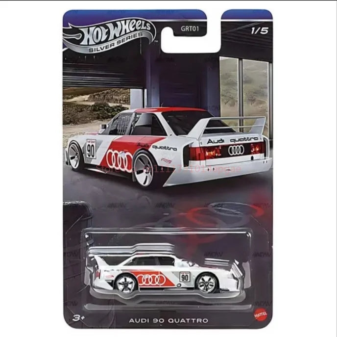 Hot Wheels Grt01 Silver Standard High-Performance Series Audi Set Audi 90 Audi R8 Alloy Car Model Models Diecast Collector Gift