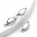 5 Pcs Titanium Steel Necklace Buckles Stainless Steel Saddle Buckle Non Rusting DIY Pearl Necklace Connecting Jewelry Making