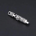100% 925 Silver Bracelet Fasteners Jewelry Hook Sterling Tibetan OM Mani Padme Hum Beaded Hook Pure Silver Jewelry Clasp Hook
