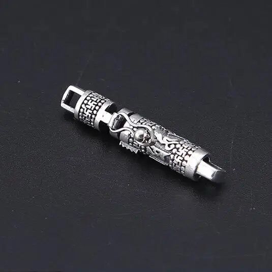 100% 925 Silver Bracelet Fasteners Jewelry Hook Sterling Tibetan OM Mani Padme Hum Beaded Hook Pure Silver Jewelry Clasp Hook