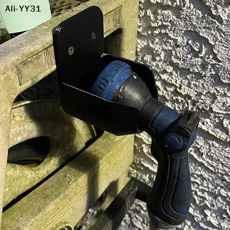 【S3】Wall Mount Garden Hose Nozzle Bracket With Screws And Leakage Hole For Garden Irrigation Car Washing Garden Storage Tools