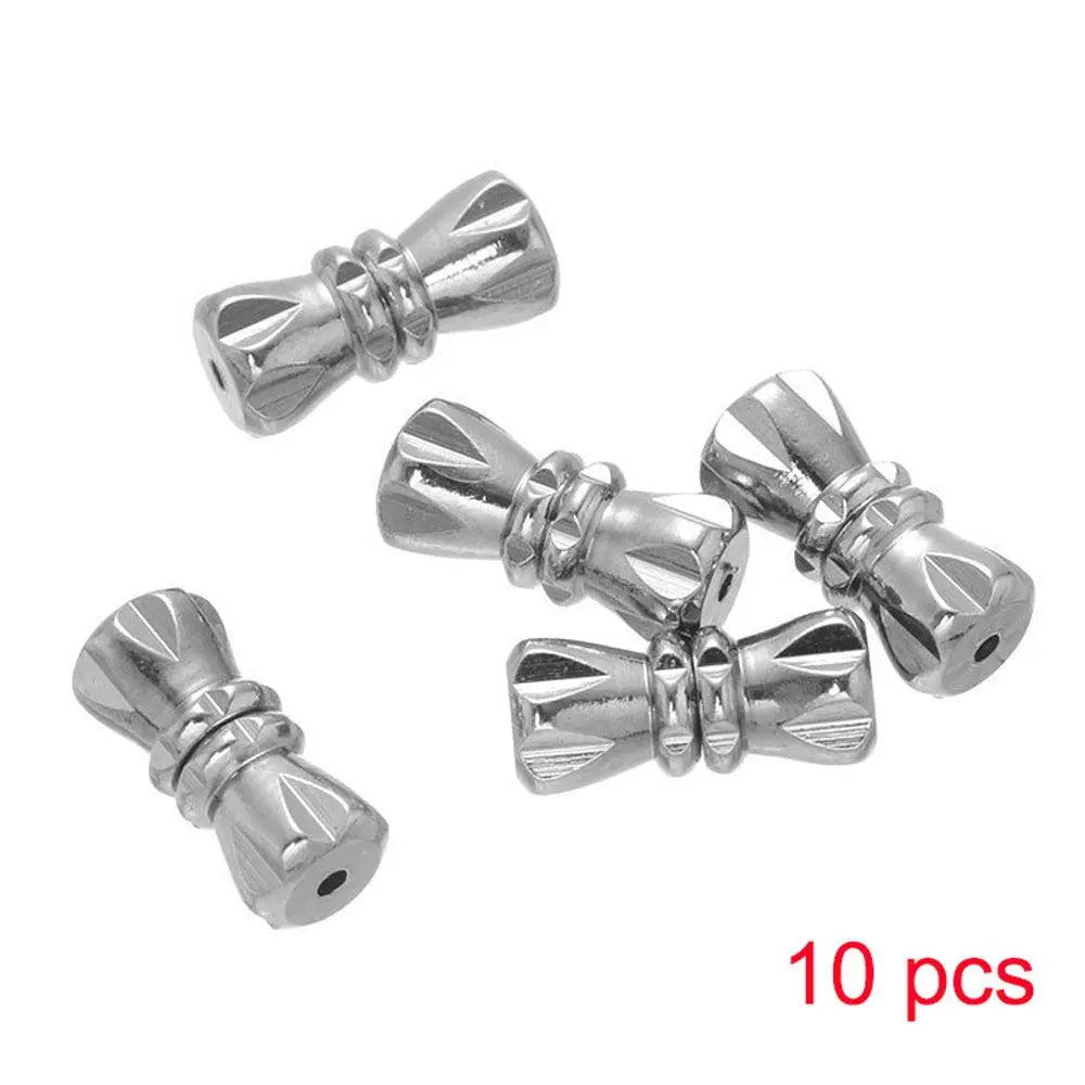 10Pcs For Necklace Bracelet Accessories Connect buckle Jewelry Making Spacer Beads Findings Hole Screw Clasps
