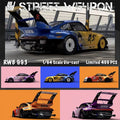 SW In Stock 1:64 RWB 993 Veteta Goku Majin Buu Exhaust Details Diecast Diorama Car Model Collection Miniature Toys Street
