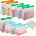 Reusable Silicone Food Storage Bag, Leak Proof Reusable Freezer Bag, Travel/Home Storage Bag Kitchen, Gift Bag Vacuum Sealed Bag