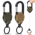 Outdoor Camping Tactics Easy To Pull Buckle Telescopic Buckle Wire Rope Multi-function Key Chain Rebound Anti-loss Rope