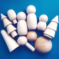 Natural wooden trees with pegs play set