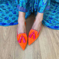 Spring/Summer 2026 Solid Color Fashion Low Heel Pointed Toe 40-43 Low Cut Fringe New Style Casual Women's Sandals，British Style