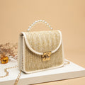 SolunaWeave™ – Petite Pearl Straw Bag