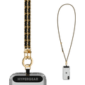 HyperGear TECHcessories Gold Chain with Black Vegan Leather Universal