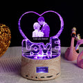 CrystalTune™ – Custom 3D Crystal Lamp with Bluetooth Music & LED Light
