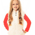 Faux Fur Vest - Cream