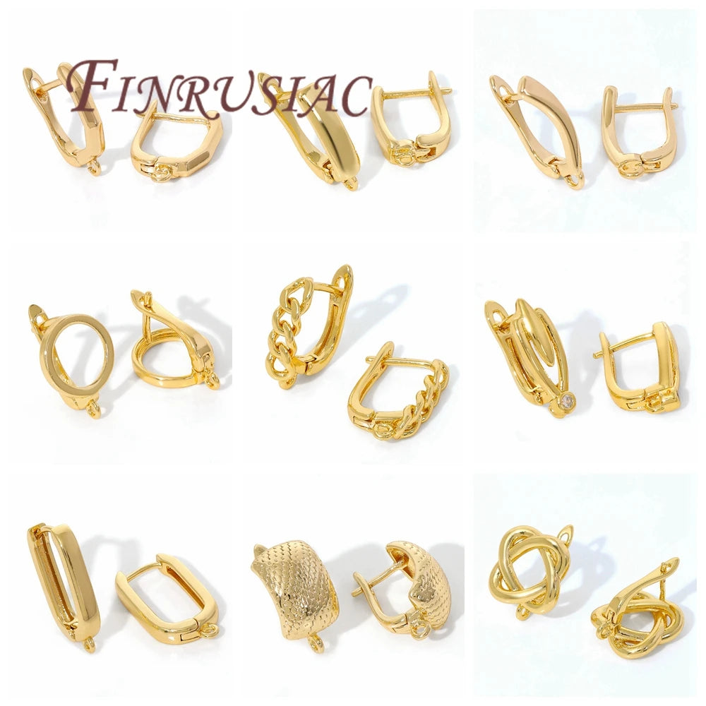 18K Gold Plated French Earrings Hooks, Shvenzy Earwires Earrings Fixtures,Accessories For Earrings,DIY Jewelry Findings