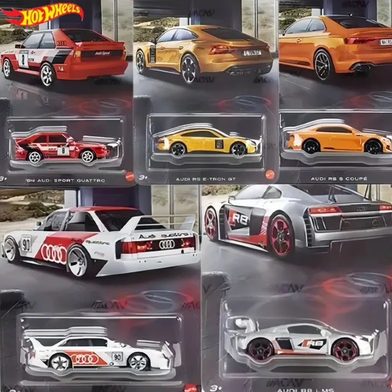 Hot Wheels Grt01 Silver Standard High-Performance Series Audi Set Audi 90 Audi R8 Alloy Car Model Models Diecast Collector Gift