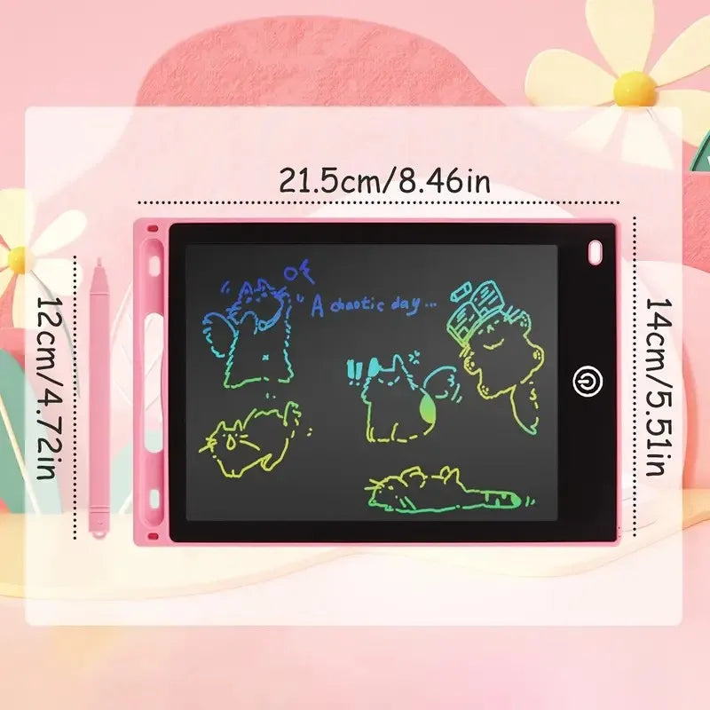 8.5inch High-Definition Screen Writing Tablet, Colorful Line Drawing Board, One-Touch Erasing, Impromptu Creative Drawing Board, Perfect for School Gifts, Holiday Gifts, Birthday Gifts.