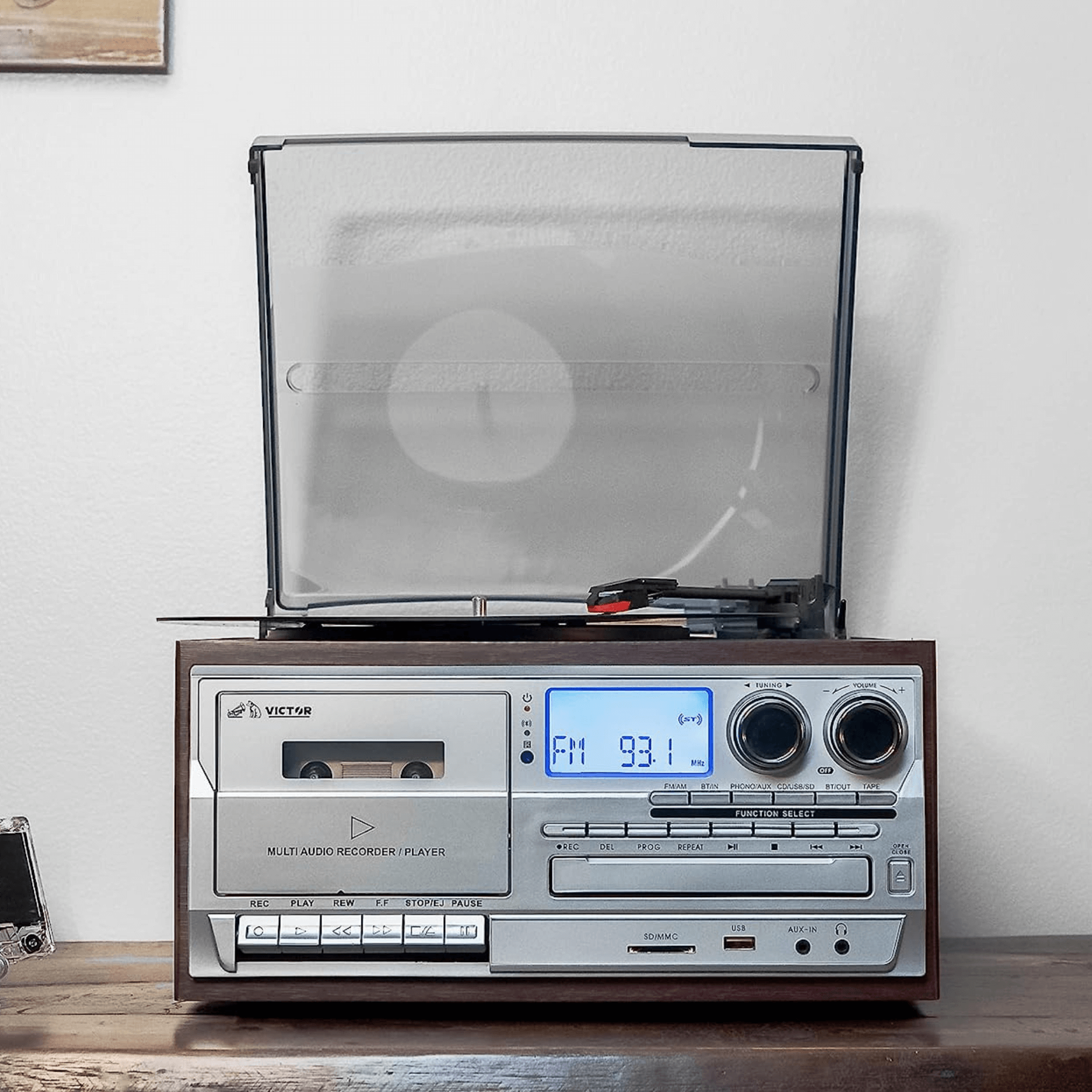 Victor Cosmopolitan 8-in-1 Turntable Music Center ES - Refurbished