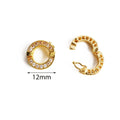 2pcs Round Connector Buckles Pearl Clasps Fasteners With Zircon Keyrings  For DIY Bracelet Necklace Keychain Making Accessories