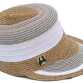 Grey Ribbon Visor Hat