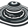 Black White Susan Sun Hat