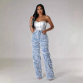 25 Edition – Women’s High Waist Ripped Tassel Denim Pants