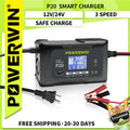 Powerwin P20 12V/24V 20A Automatic Battery Charger for Car