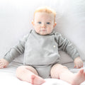 Smart Long Sleeve Kimono Bodysuit + Bib - Gray