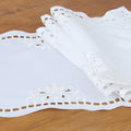Xia Home Fashions Hampton Poliviscose Placemats Embroidered Cutwork