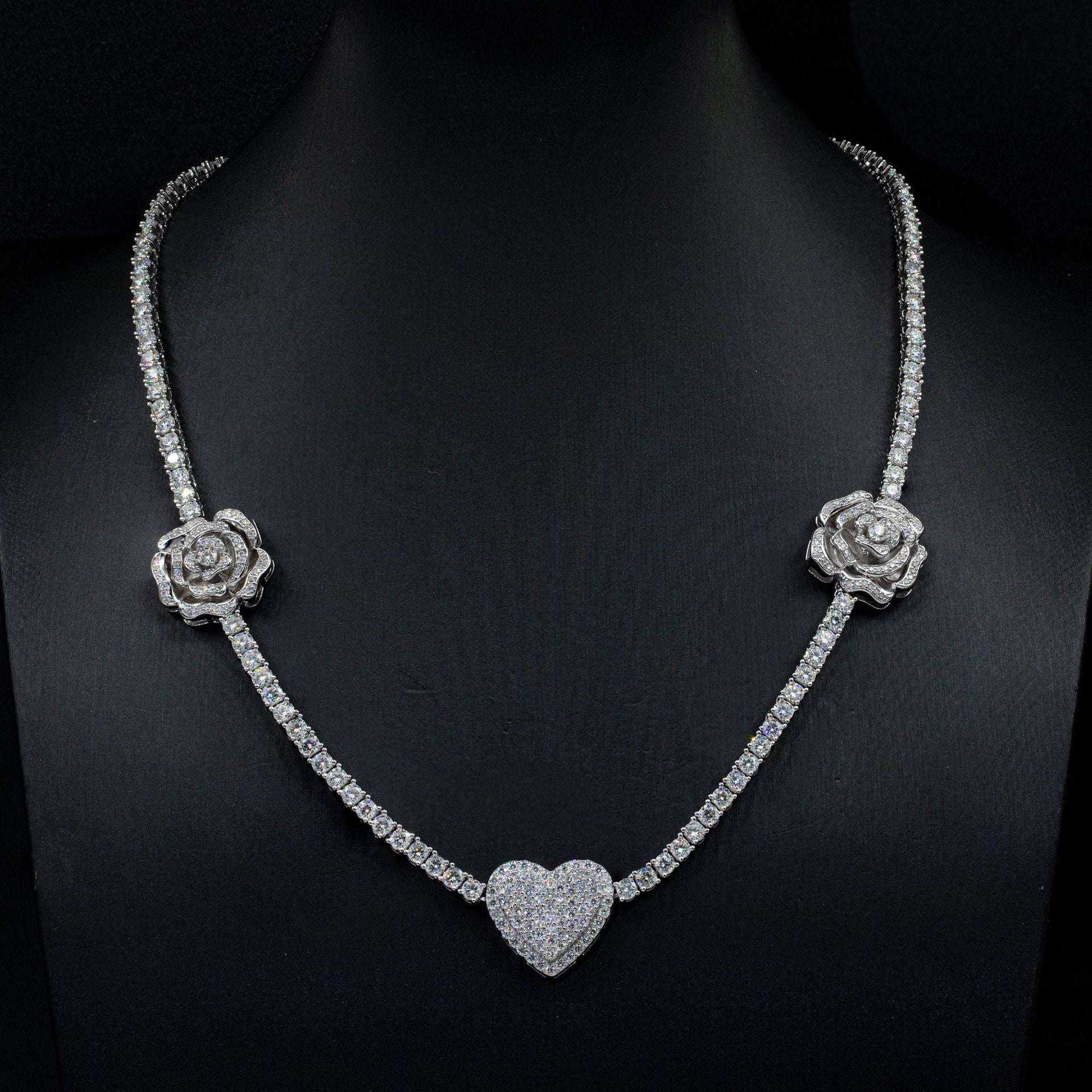 925 Silver Heart & Rose Necklace | Limited Edition