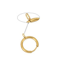 10pcs PVD Never Fade Earrings Hooks Making 16mm Hypoallergenic Stainless Steel Earring Clasps Wire For Jewelry Findings Supplies