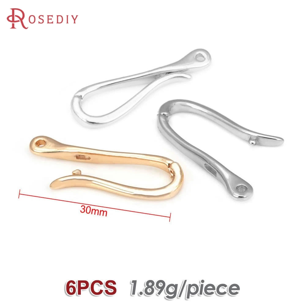 18K Gold Color Silver Color Brass Necklace Bracelets Clasps Connector High Quality Diy Jewelry Making Findings Accessories
