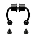 Stainless Steel Magnetic Nose Ring - Fake Non-Piercing Horseshoe Hoop, Clip-on Septum Jewelry