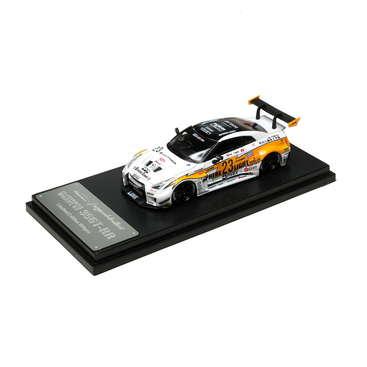 MC In Stock 1:64 LBWK GTR R35 White Flash 23 1.5 3.0 35GT-RR Diecast Diorama Car Model Collection Toys  MC