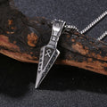 Vintage Nordic Rune Viking Arrow Pendant Necklace Charm Men's Necklace New Fashion Hip Hop Punk Accessories Party Gift Jewelry