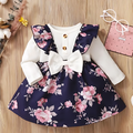 Girl's Lycra Floral Printed Baby Dress 1-2 Years