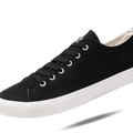 Retro Black/White Canvas Sneakers Unisex Size - Cushioned Insole