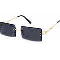 UV Protection Rectangular Sunglasses Frameless Design (Free Size) (For