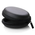 Leather Earphone Carry Case Black Pouch
