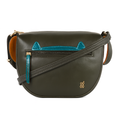 Cat Ear Leather Crossbody Bag – Dark Green