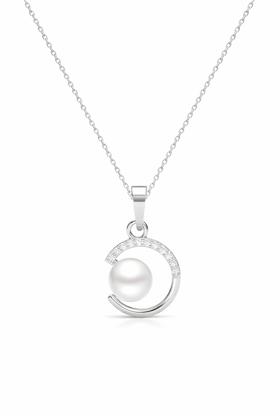 Silver Pendant Necklace Elegant Design