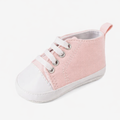 Baby Pink High Top Lace Sneakers