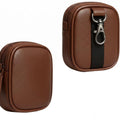 Mini PU Leather Earbuds Pouch with Hook
