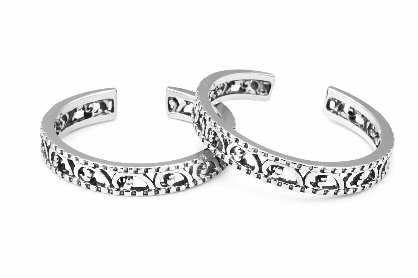 Silver Toe Rings for Women Adjustable
