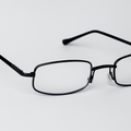 Sleek Black Metal Rimmed Eyeglasses with Thin Frame