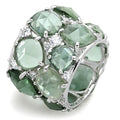 LOS764 - Rhodium 925 Sterling Silver Ring with Synthetic Synthetic